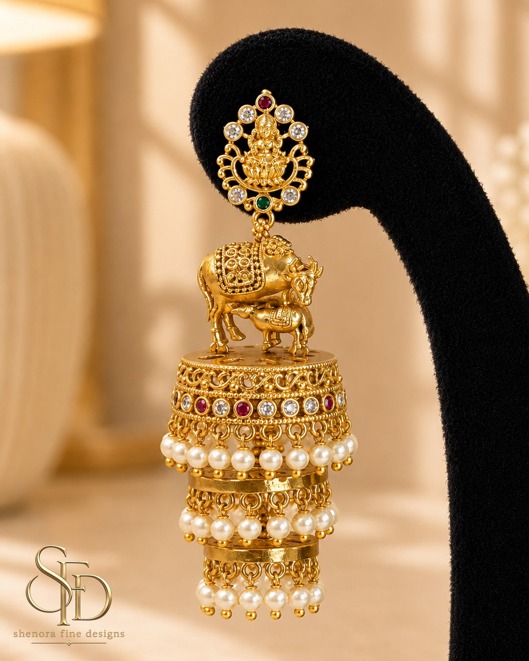 Gold Finish Jumka - E0058