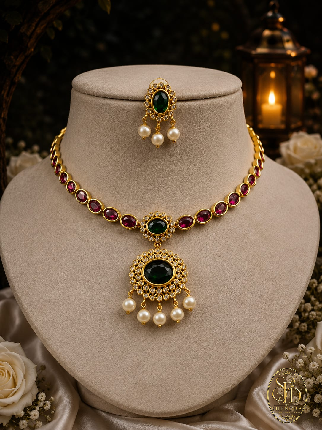Ruby & Green Stone-N0018
