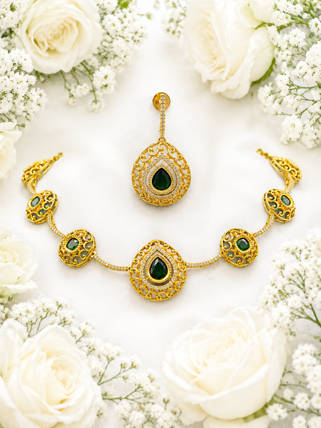 Gold Finish Neckset -N0099