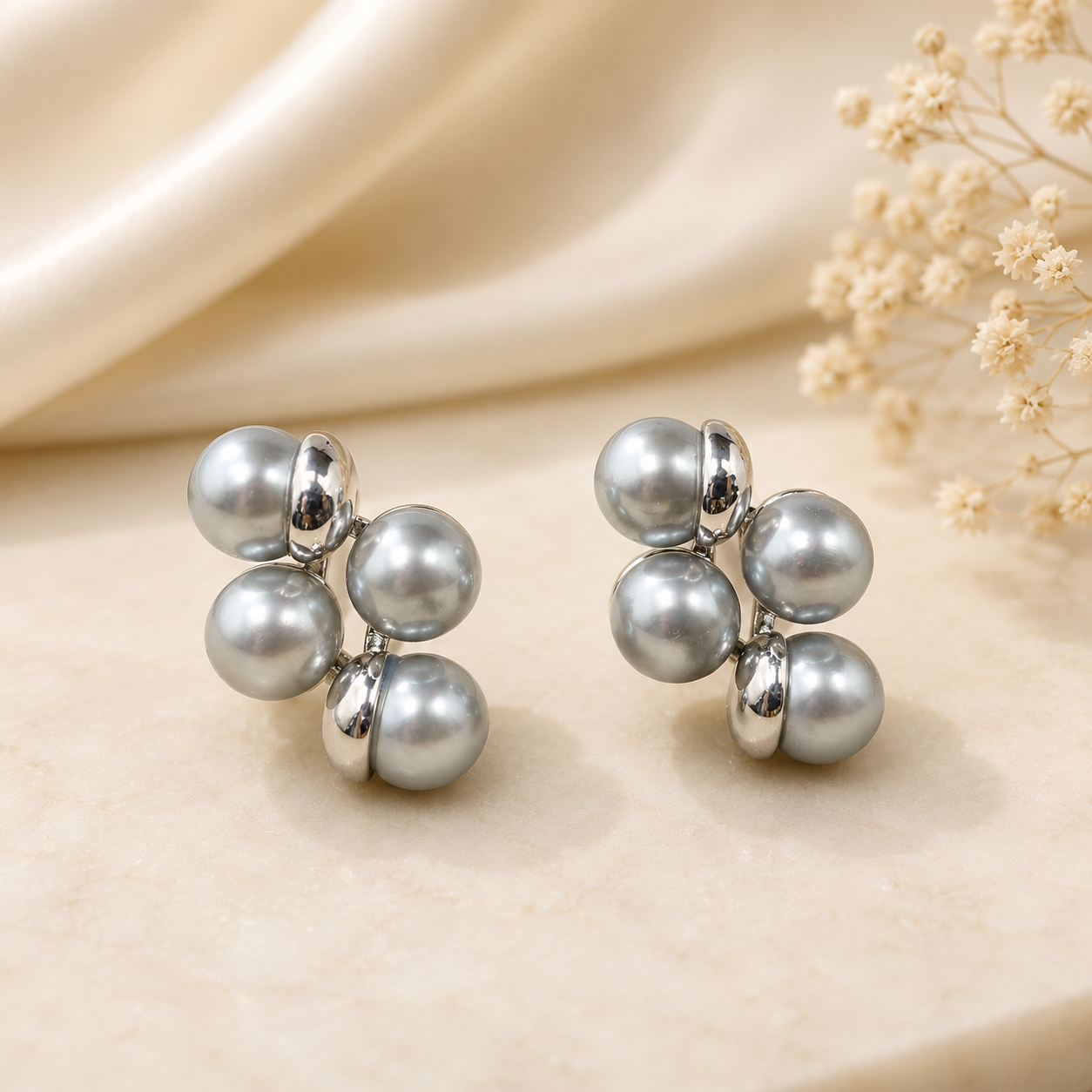 Grey Pearl Earring -E0068