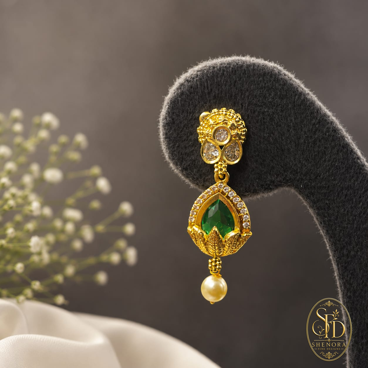 Lotus Design Earring-E0053