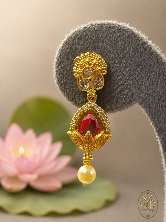 Lotus Design Earring - E0055