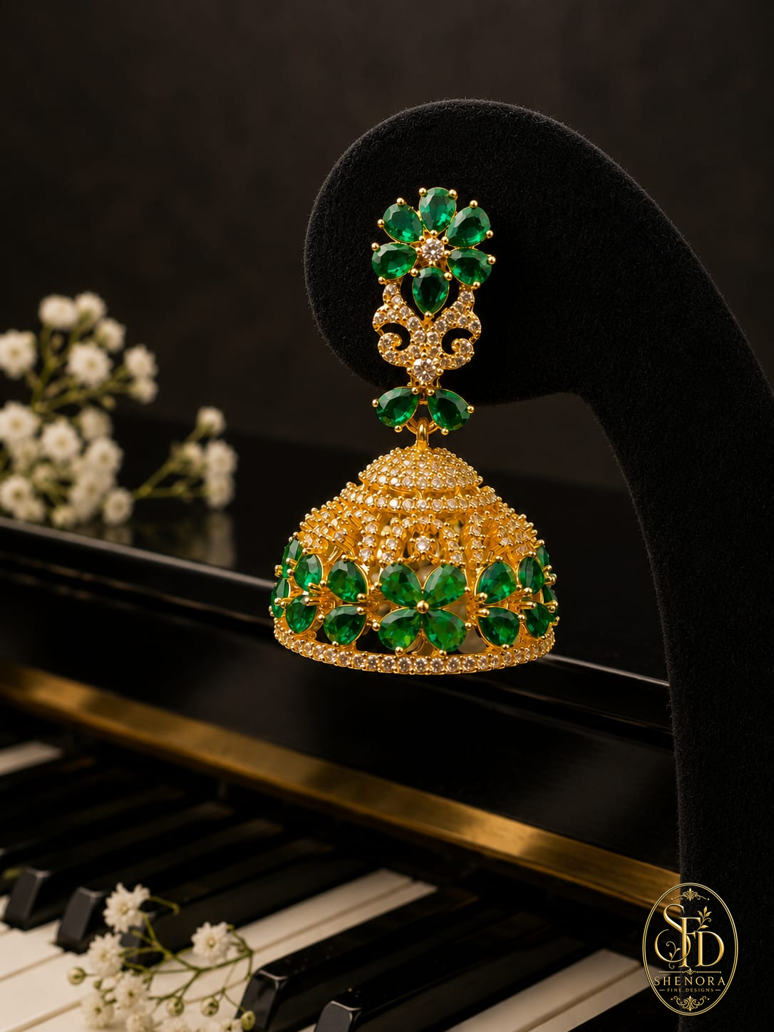 Green AD Stone Jumka -E0049
