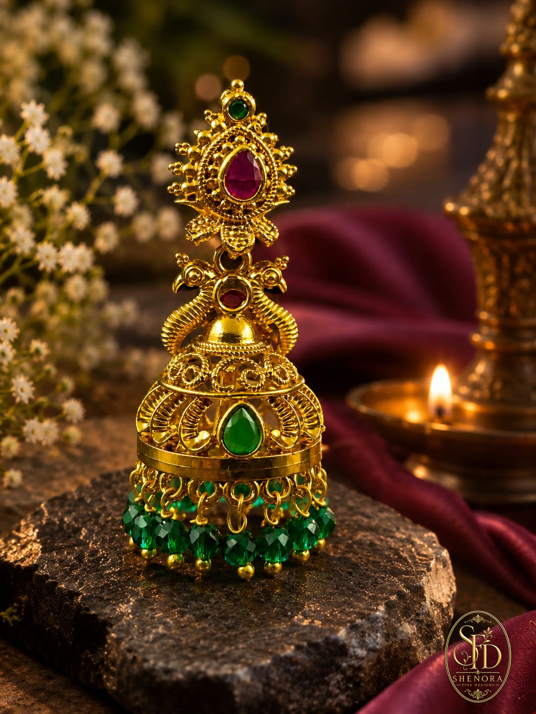 Gold Finish Jumka-E0023